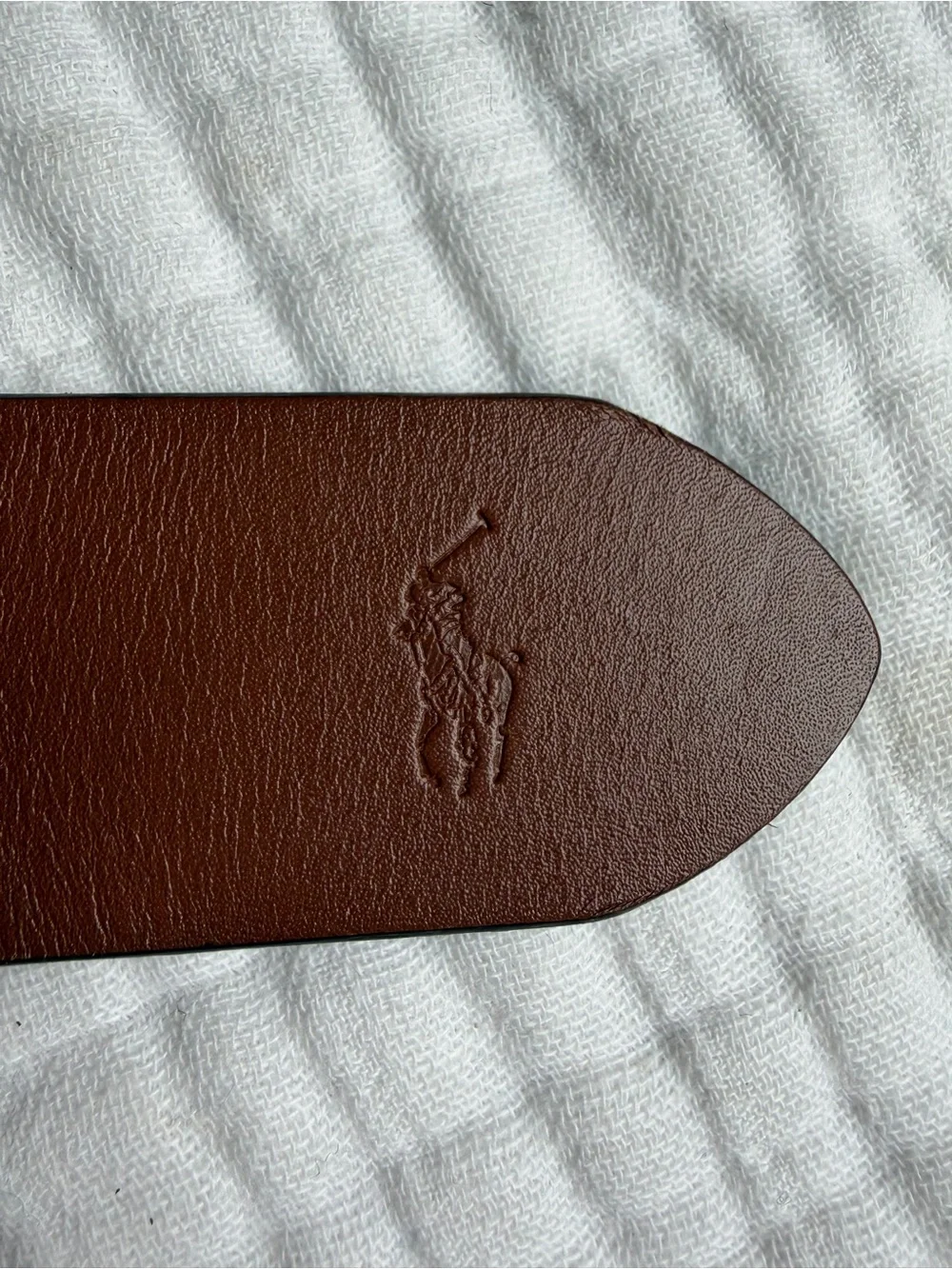 Polo Ralph Lauren Men’s Brown Leather Belt Silver Buckle Size 52 130 XL Big Tall